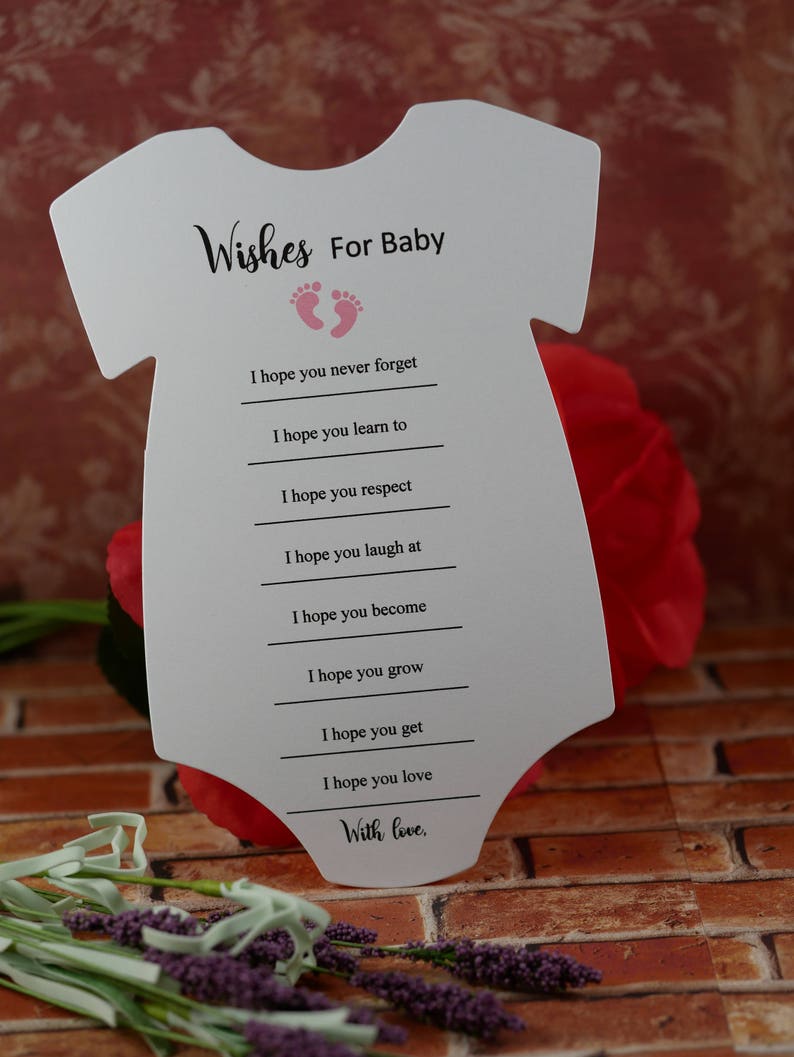 Deseos para tarjetas de bebé baby shower Wish Card Baby Wish Etsy