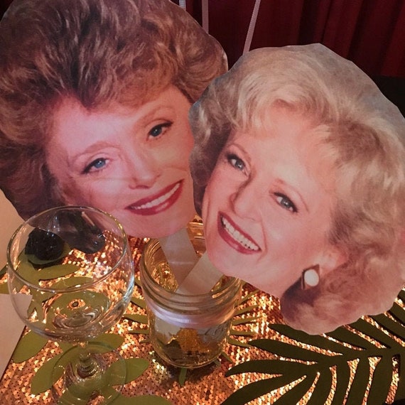 Rose Golden Girls party The Golden Girls photo booth Blanche Set of 4 Golden Girls photo booth props Dorothy Sophia