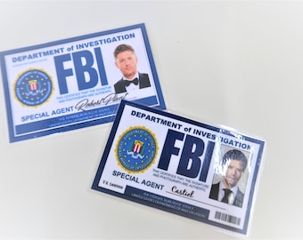 Supernatural Holographic FBI Id Card Dean - Etsy