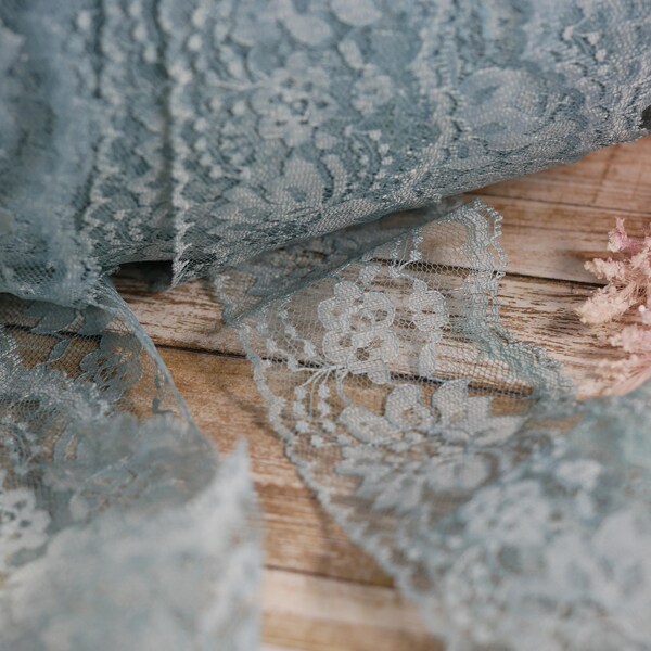 Blue Lace Ribbon Etsy