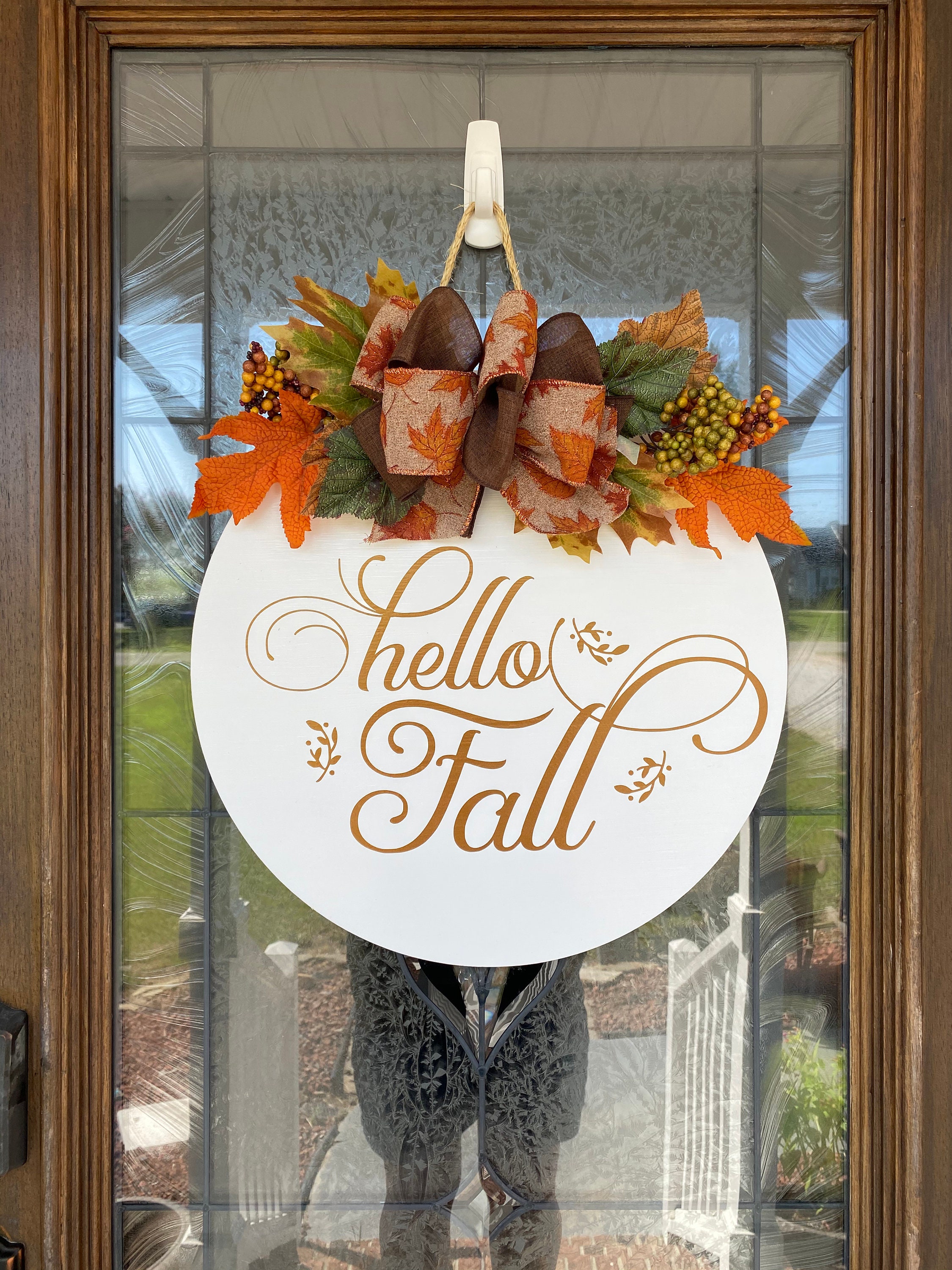 -Fall Door Hanger Tutorialhow To Make A Garland For Your Front Door thumbnail