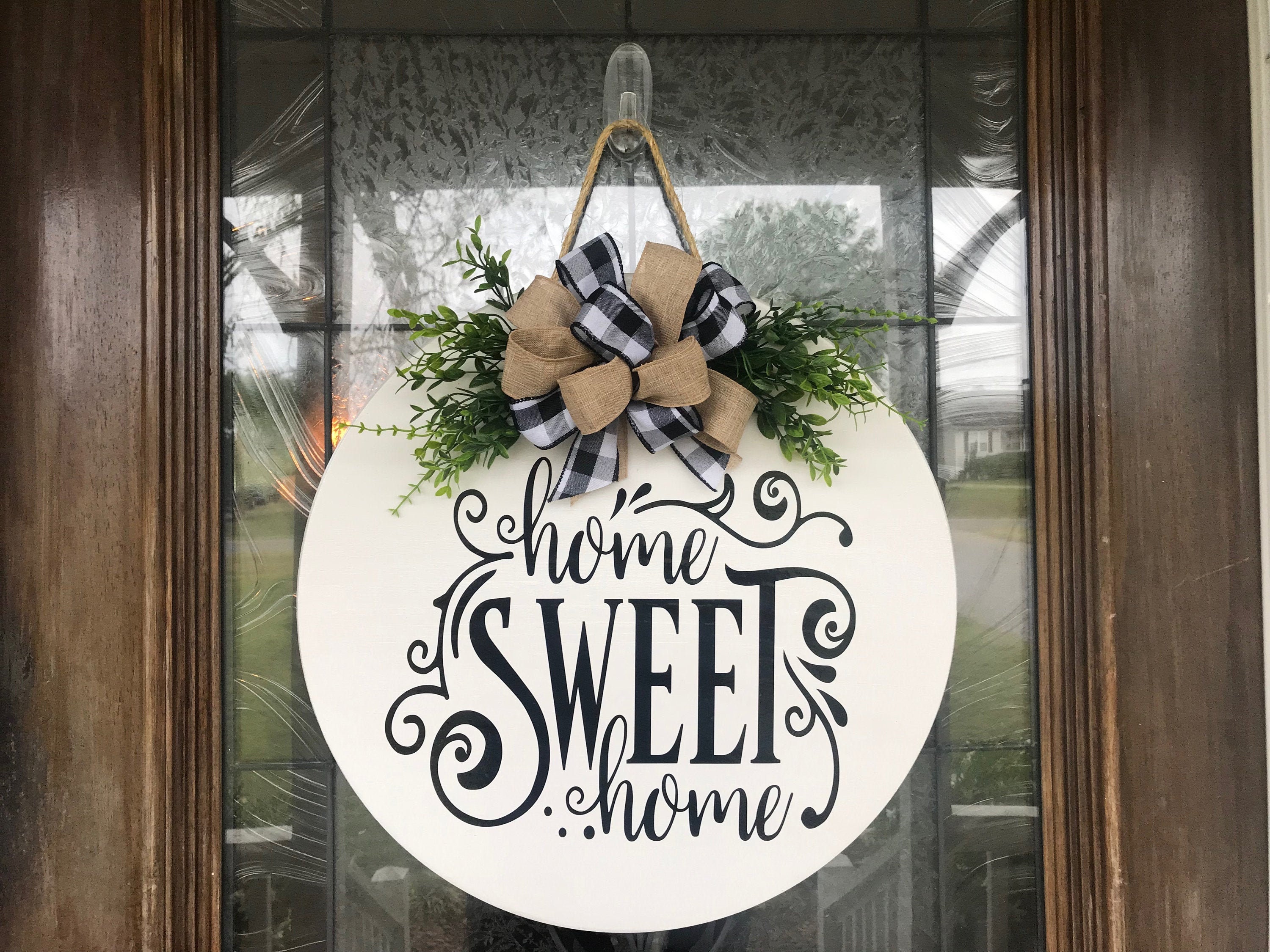 ETERNAL ANGEL Door Wreath for Front Door Porch Decor Round Wooden Hanging Wreath Signs with Eucalyptus Decoration Housewarming Gift for Christmas Farmhouse Home Restaurant ETERNAL ANGEL Door Wreath for Front Door Porch Decor Round Wooden Hanging Wreath Signs with Eucalyptus Decoration Housewarming Gift for Christmas Farmhouse Home Restaurant