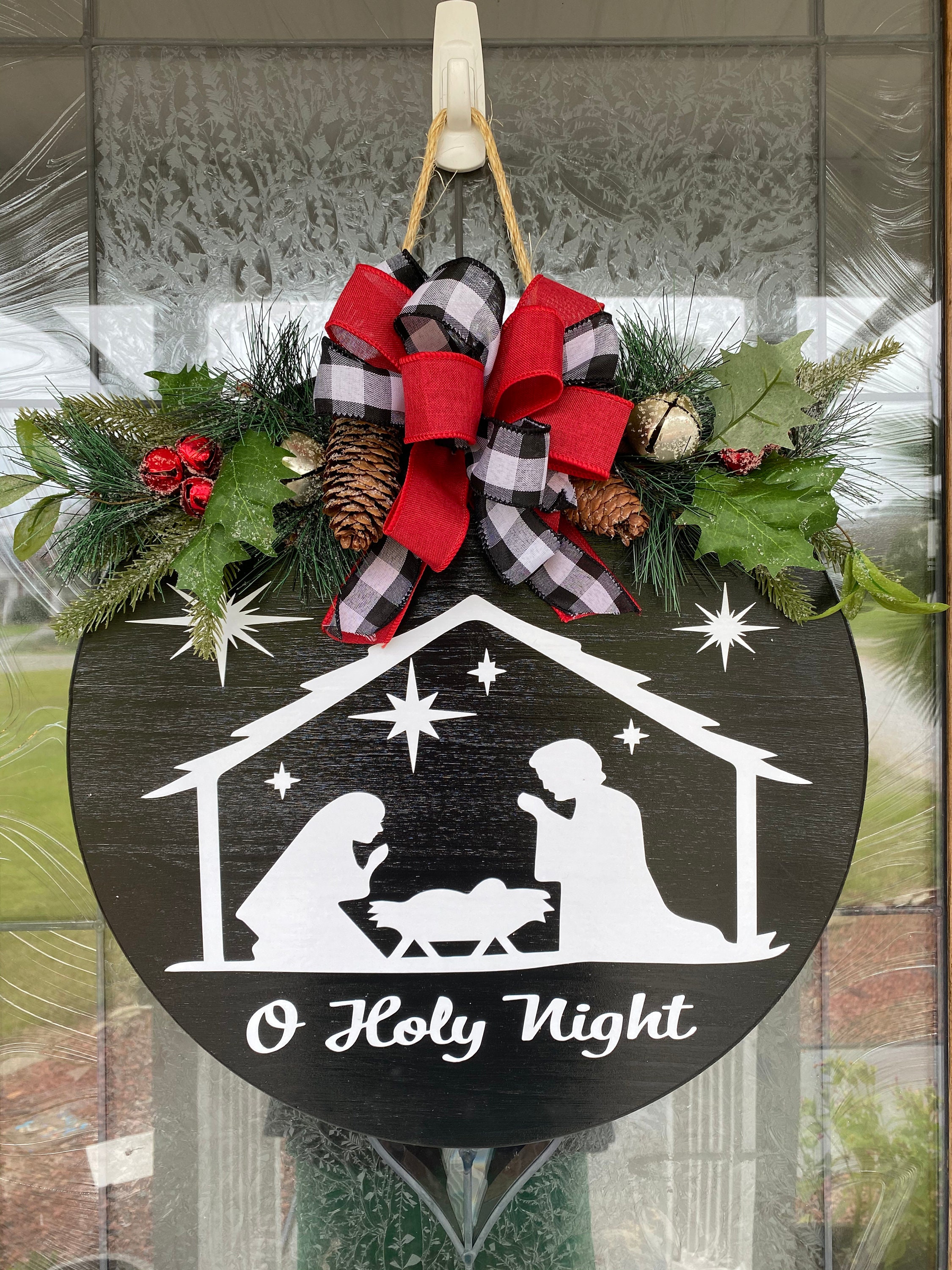 O Holy Night Door Sign – Honest Hare