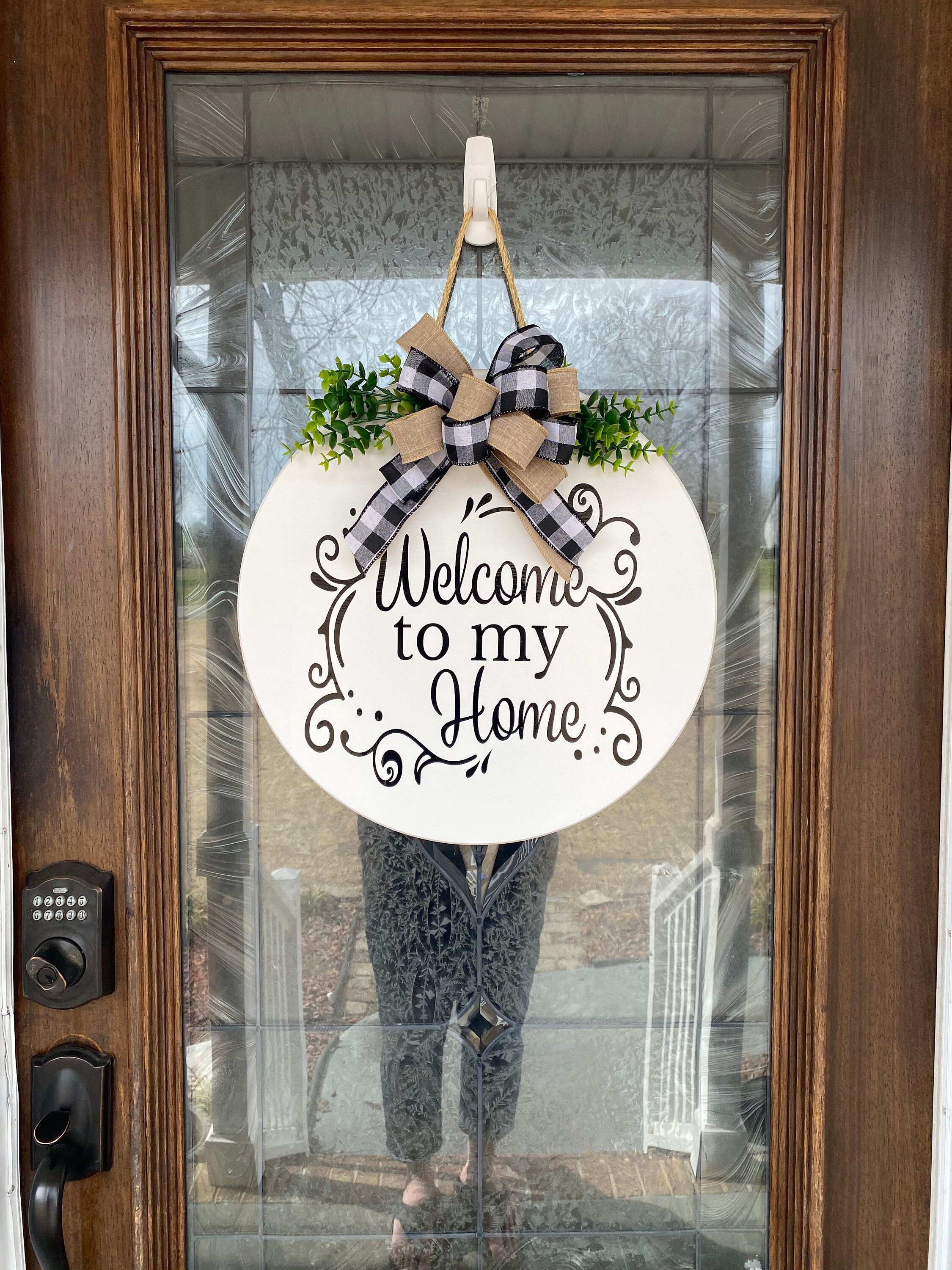 Door Hanger to my Home Sign Front Door Decor Wood Etsy