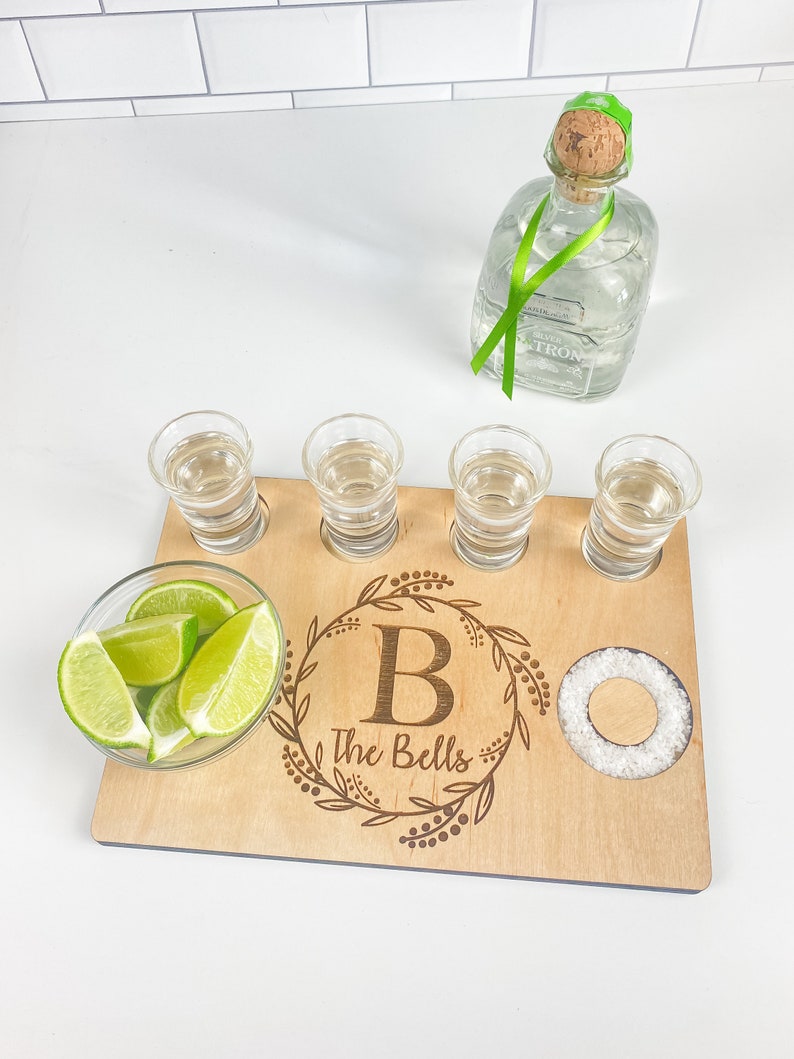 Tequila Flight Board Wedding Gift Tequila Gift Tequila Etsy