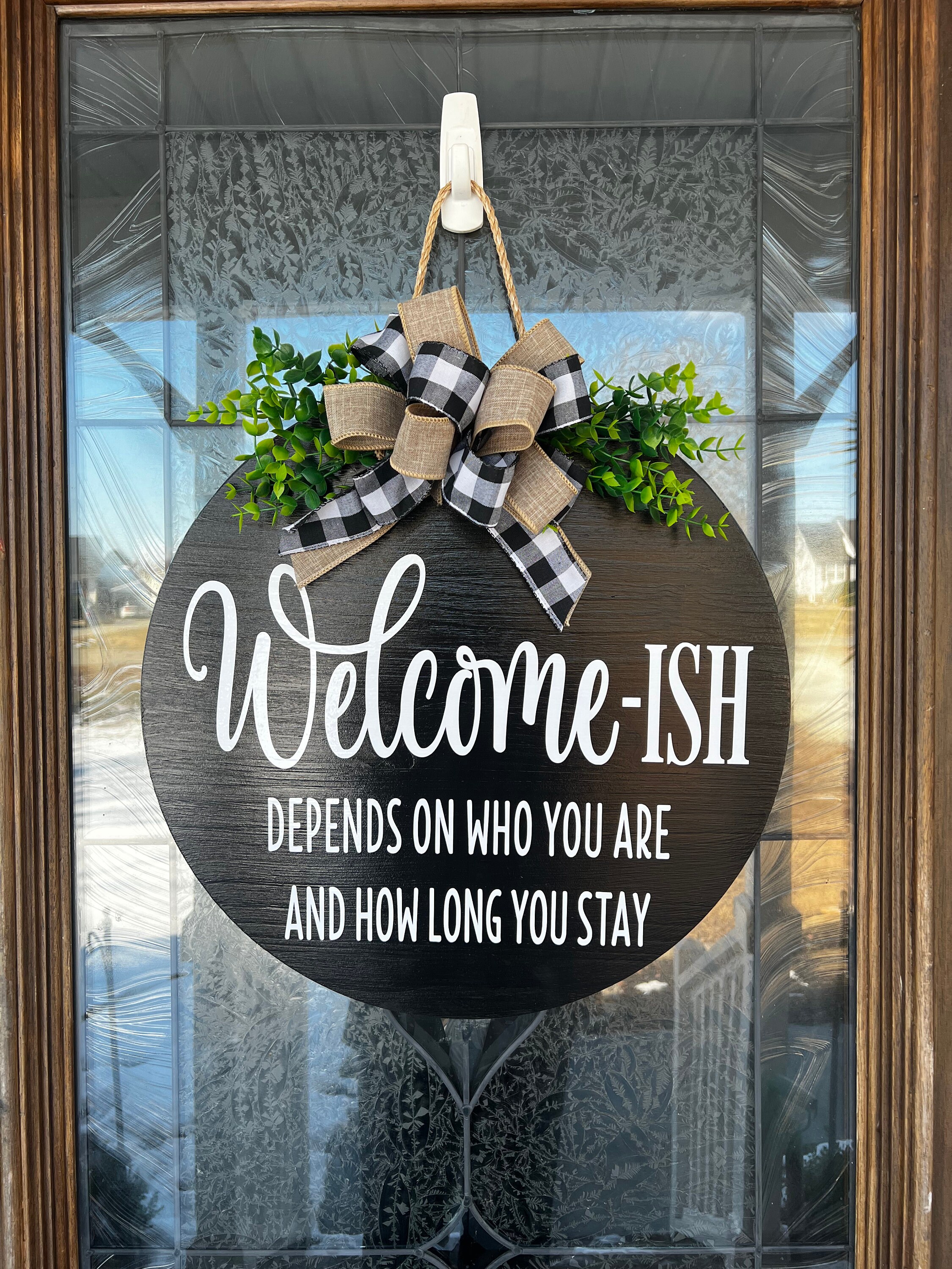 Front Door Decor Sign Front Door Wreath Etsy