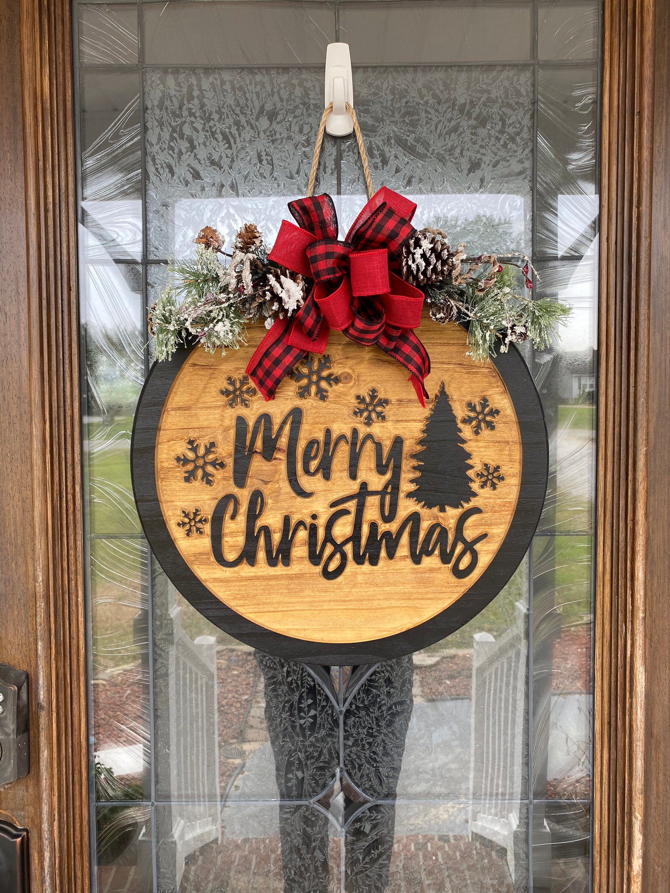 Home Décor Wreaths & Door Hangers Merry Christmas Door Hanger ...