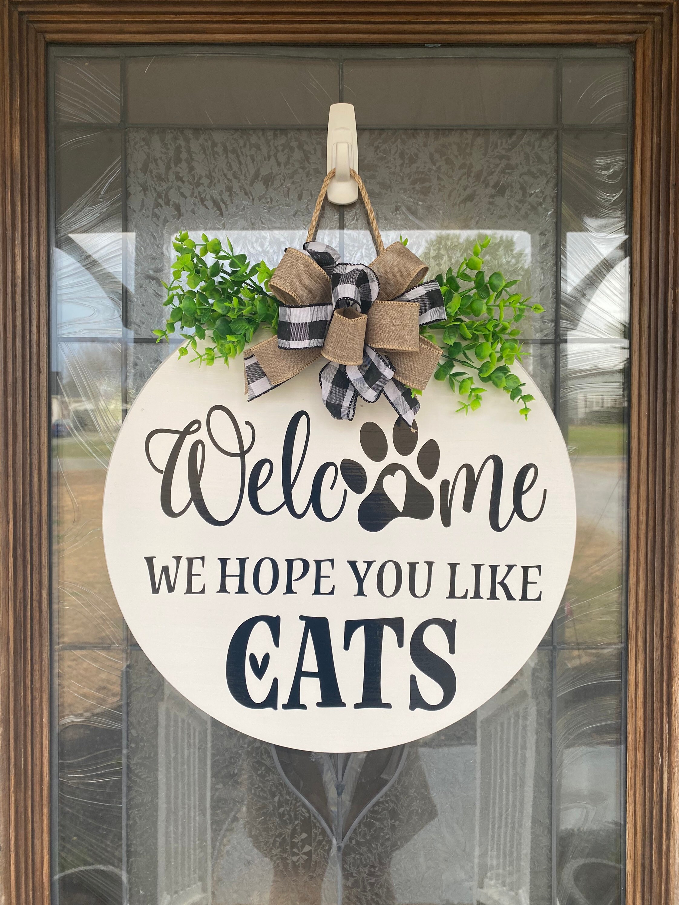 Door Decoration we hope you like cats Cat Door Etsy