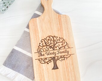 Personalized Cutting Board | Cutting Board with Handle | Bridal Shower Gift | Custom Charcuterie Board | Gift for Couple | Housewarming Gift