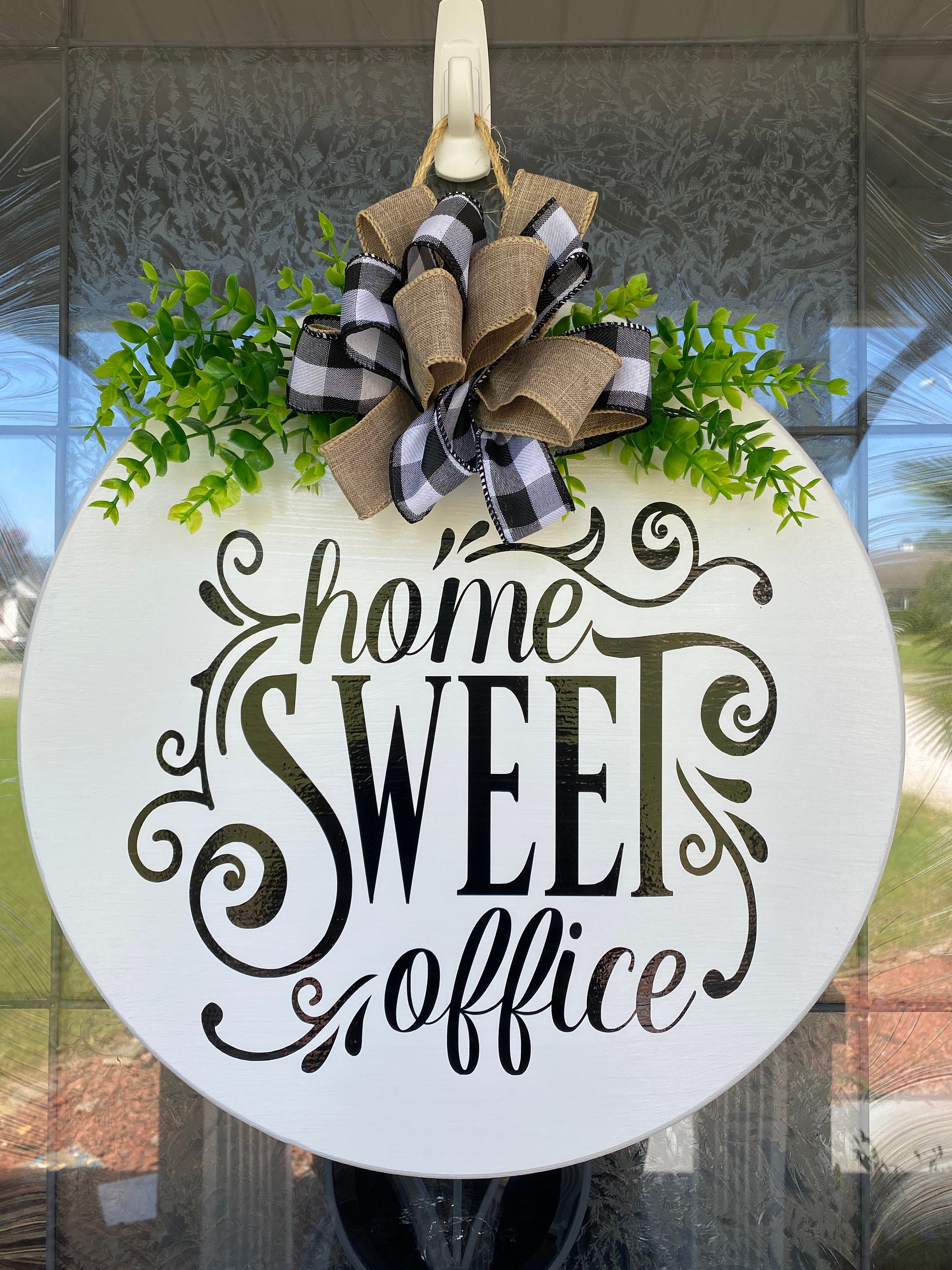 Sign for office Home Sweet Office Sign Front Door Decor | Etsy