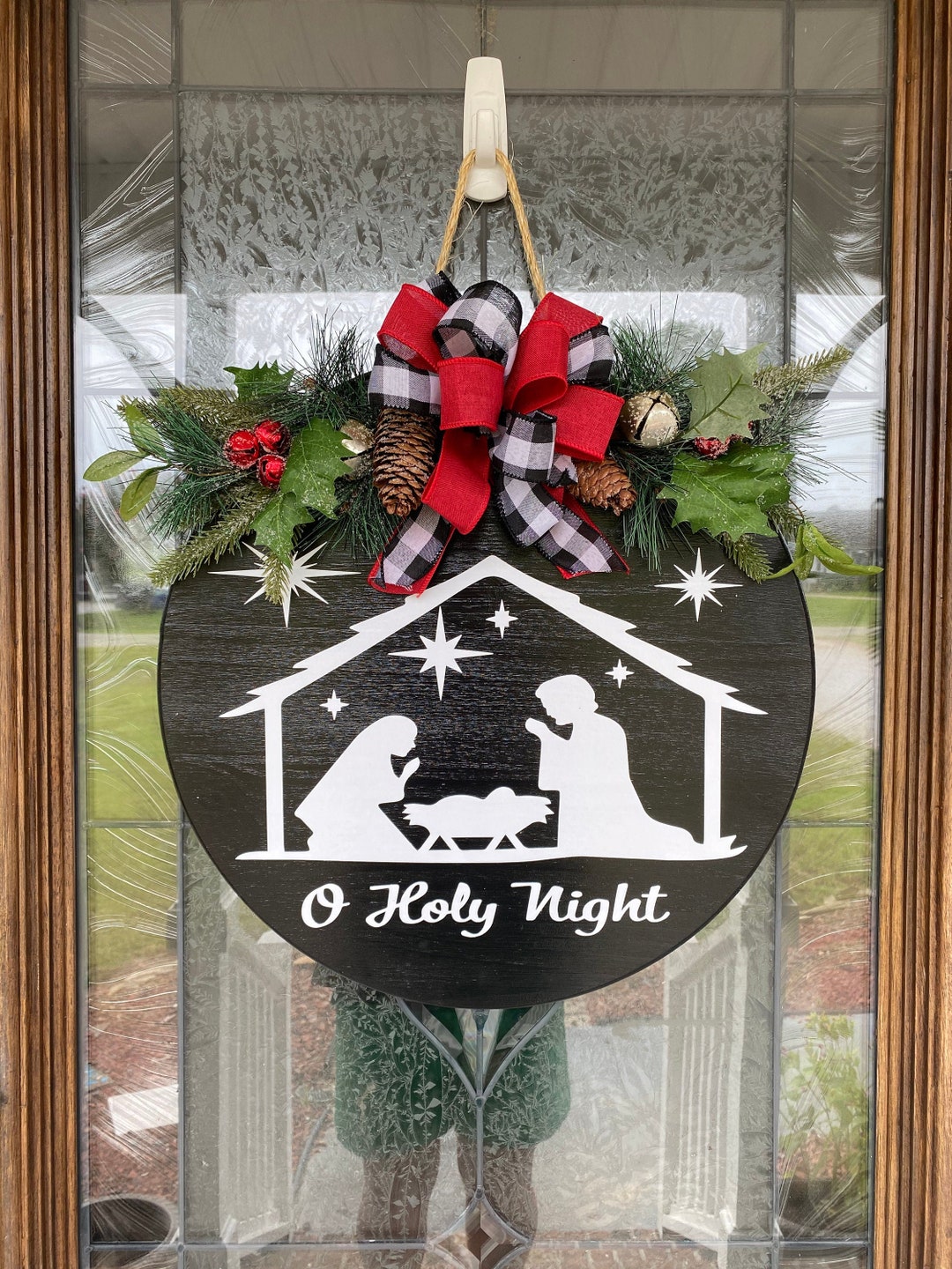 O Holy Night Door Sign – Honest Hare