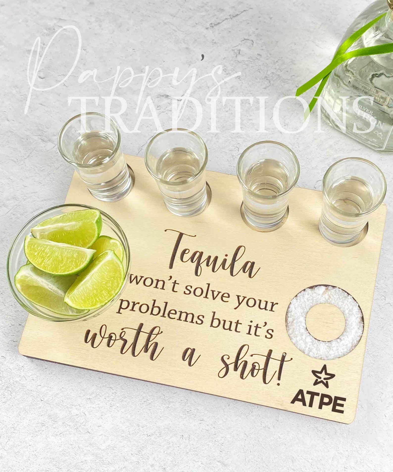 Tequila Flight Board Custom Tequila Shot Board Shot Tray Etsy