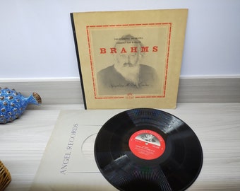 33 Vinyl album brahms philharmonia orchestra herbert von karajansymphony no 4 e minor vinyl like new condition RARE B