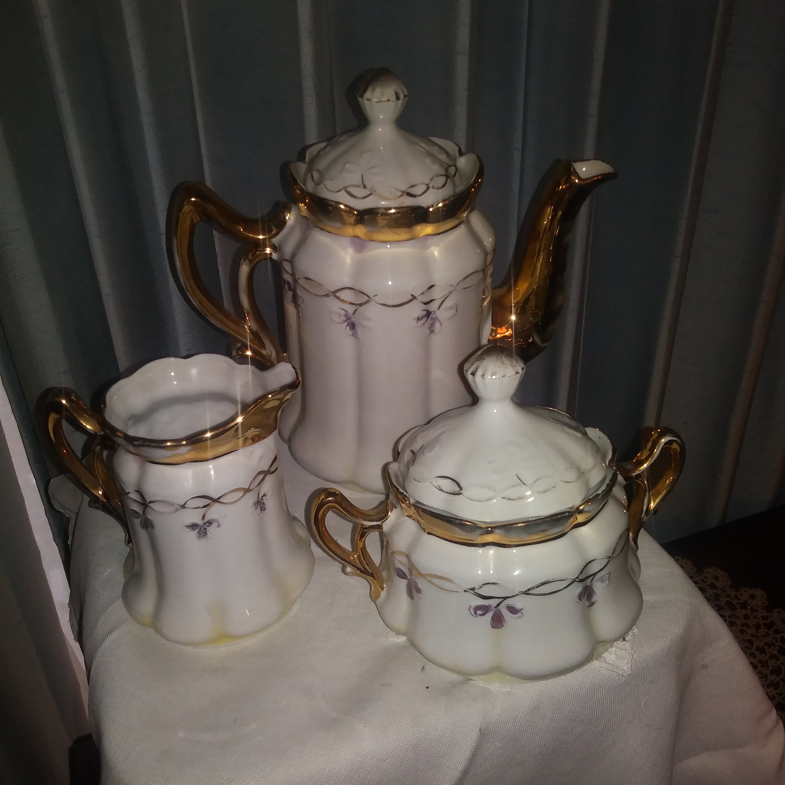 Antique GERMAN Tea Set Porcelain Mark B Within a Star Etsy