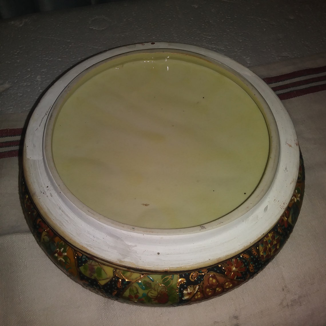 Antique ROYAL SATSUMA BOWL w/Lid Hand Painted 24kt gold trim Etsy