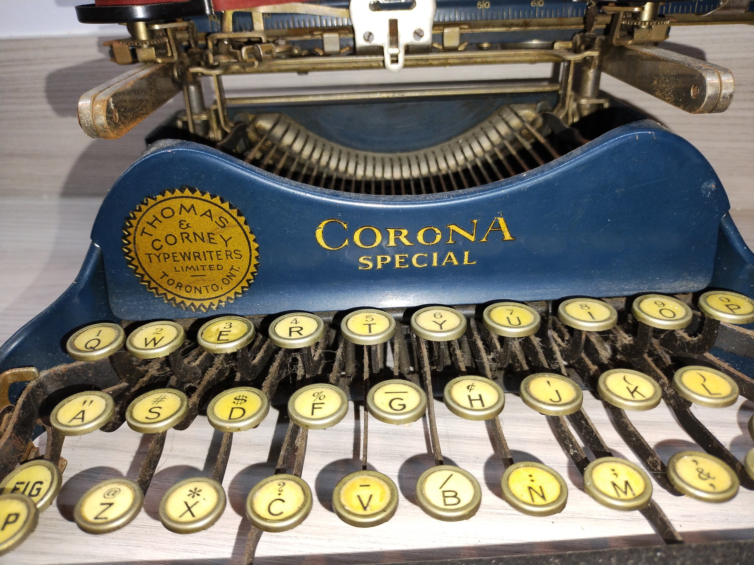 Vintage TORONTO TYPEWRITERS Corona 3 Special (teal Blue) Folding