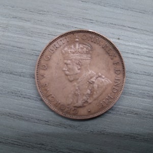 1934 Australian bronze copper half penny