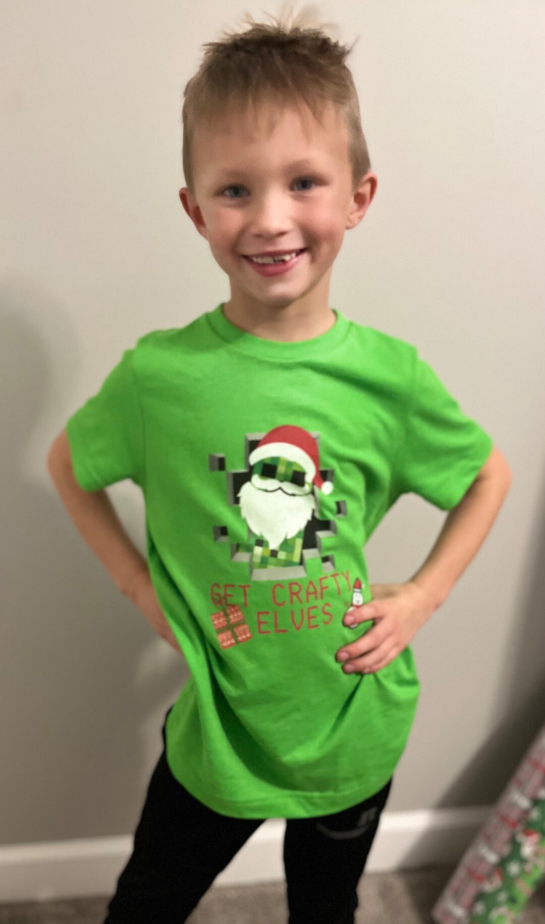 Minecraft Christmas Tee Minecraft Gift Idea Boys Christmas Tshirt