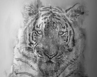 Tiger Art Print, Jungle Print, Wild Animal Design