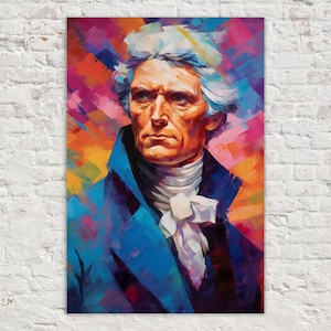 Thomas Jefferson Legacy: Historical Leader Art, Print on Gallery-wrapped Artist Canvas, Ready to Hang, Available in Extra Large Sizes
