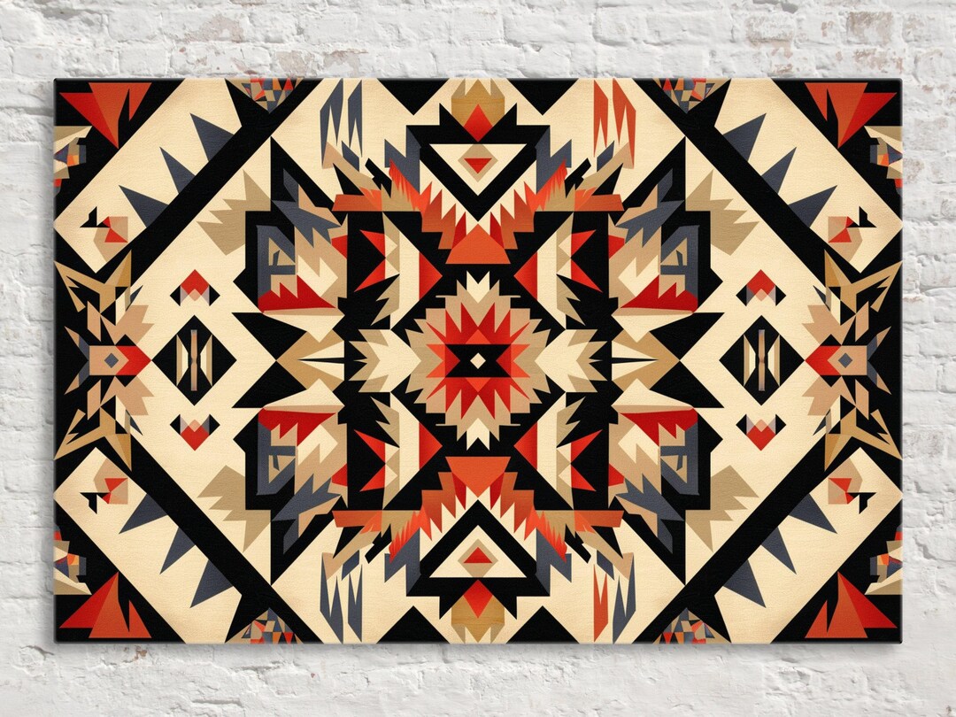 Native Wall Display Design Native American Design Inspired Wall Art, Giclée Print on Gallery ...