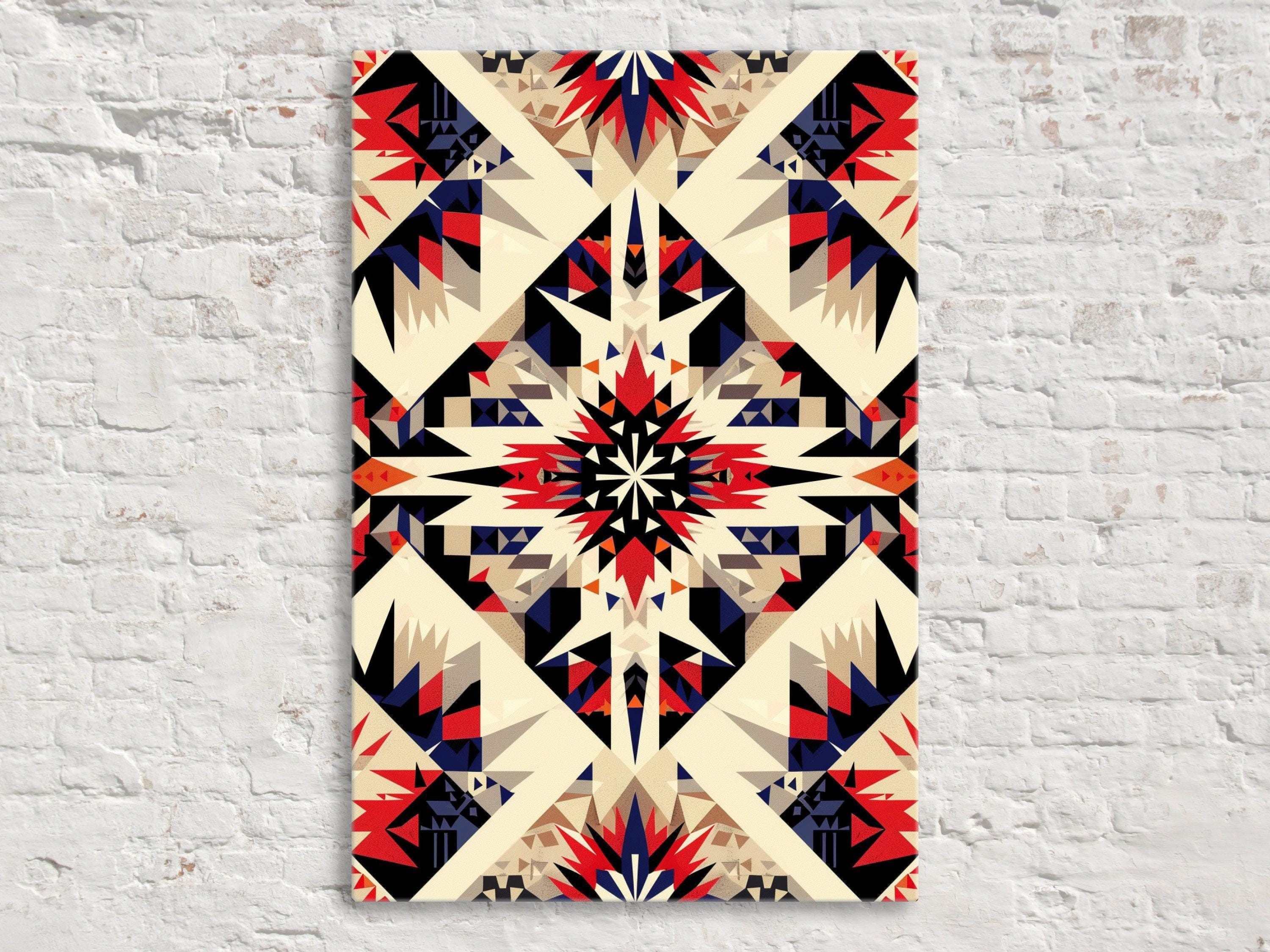 Native American Cultural Pattern Art, Giclée Print on Gallery-wrapped ...