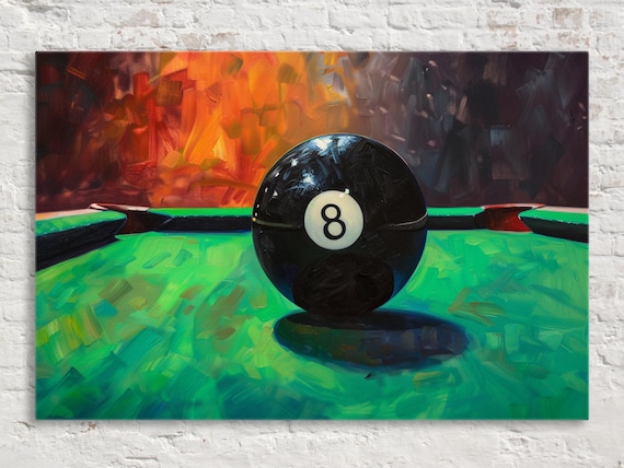 Pooltableart Pool Room Art 5 Pines Billiards Water Proof Canvas Wall Art Painting