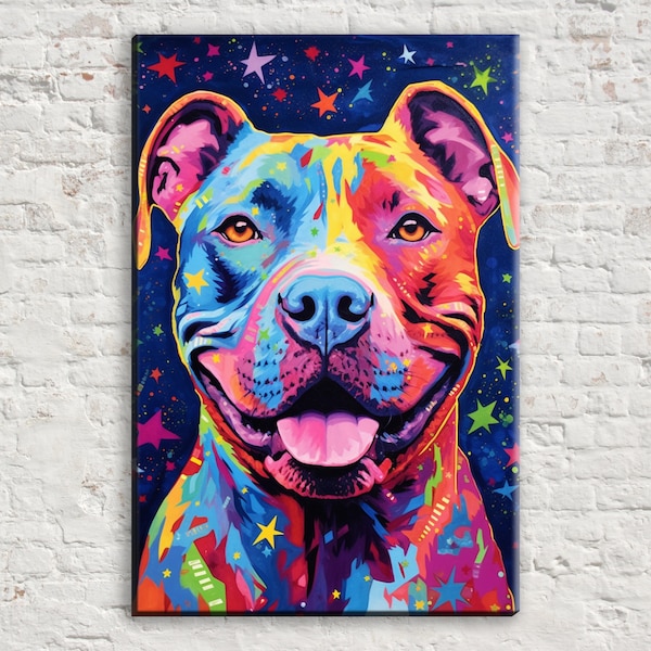 Pit Bull Painting Etsy
