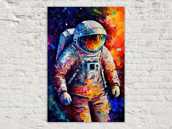 Astronaut Portrait Canvas Space Painting Reproduction - Etsy