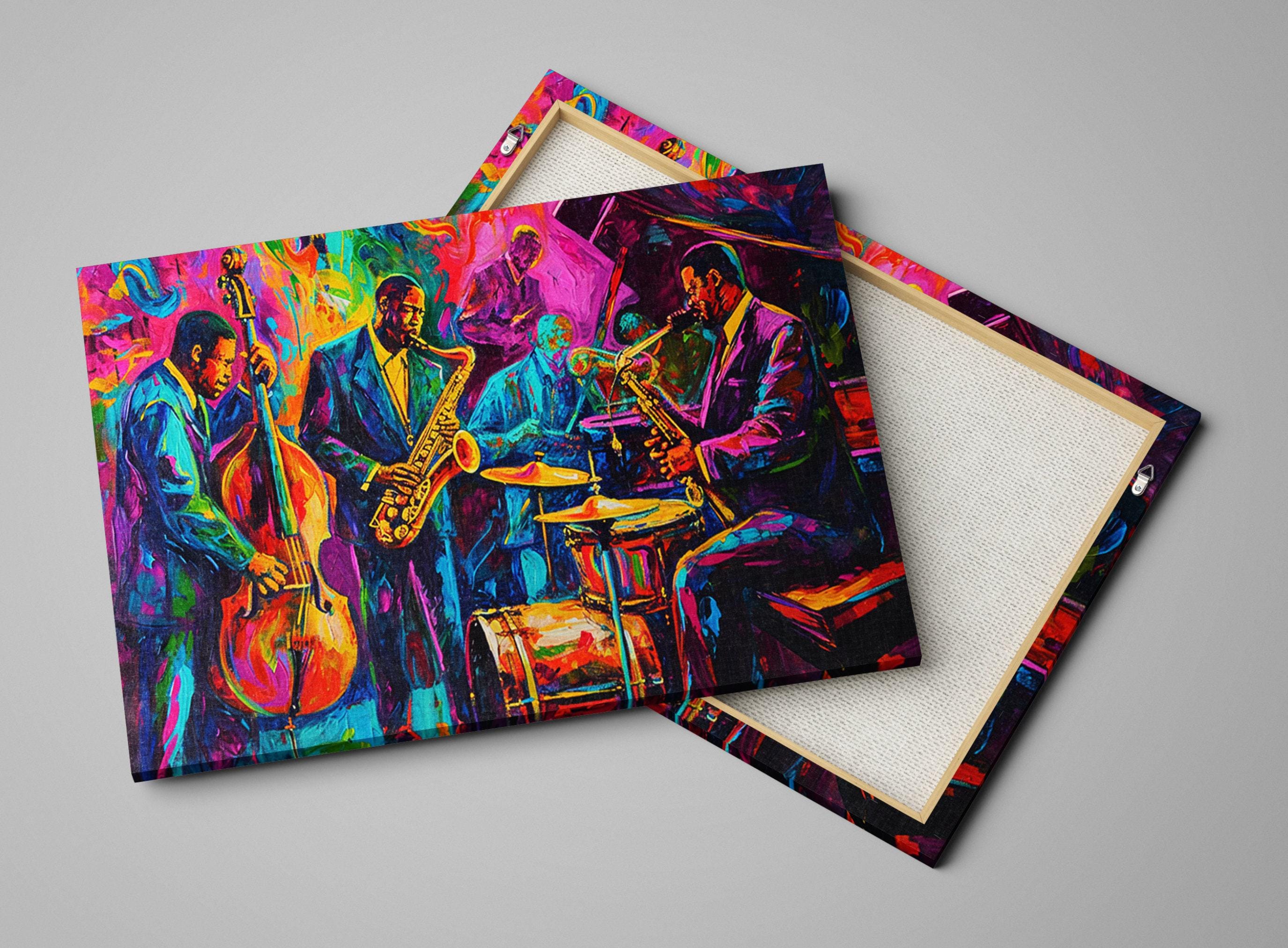 Captivating Jazz Fusion Band Canvas Wall Art Wall Decor, Giclee