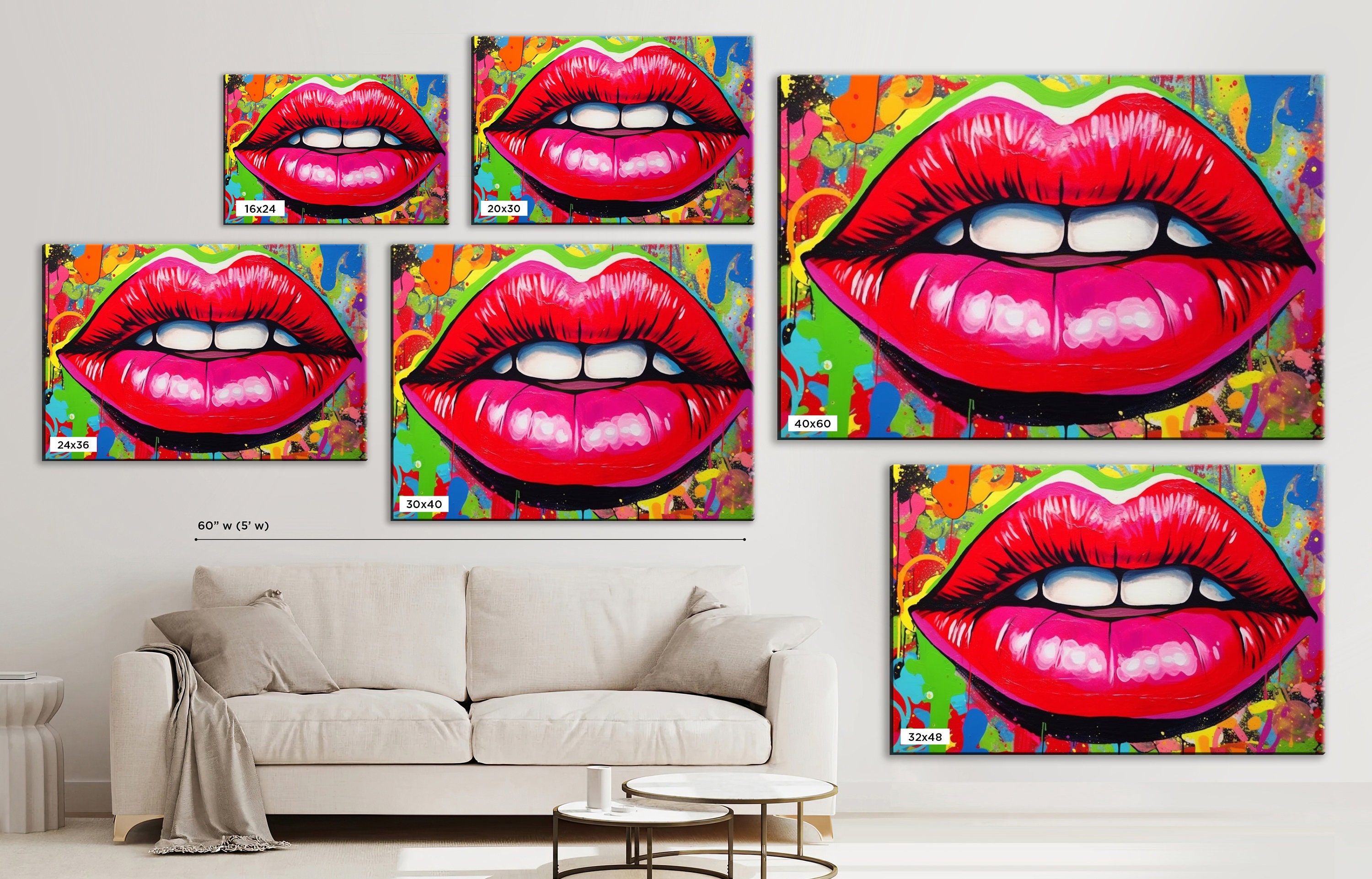 Louis Vuitton Lips Wall Art  Wall art, Pop art movement, French artists