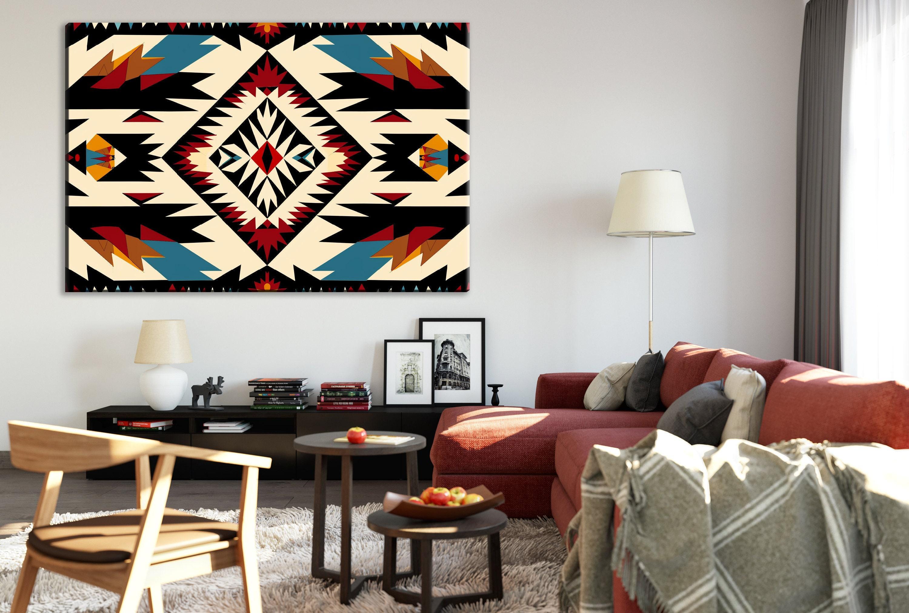 Native Wall Display Design Native American Pattern Wall Decor, Tapestry Style Print, Giclée Print ...