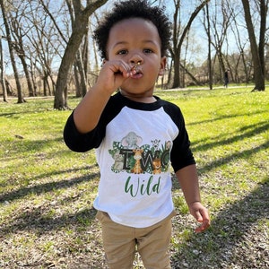 Two wild shirt safari animals jungle zoo 2nd second birthday , two wild shirt, two wild birthday boy, 2nd birthday shirt, boys wild shirt