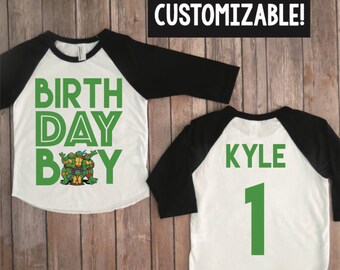 Teenage mutant ninja turtle birthday shirt, TMNT shirt, TMNT birthday, teenage mutant ninja turtles, custom TMNT raglan, turtles party
