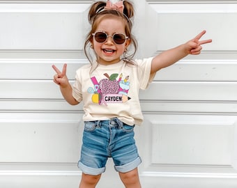 Back to school shirt, 1st day of school, back to school, personalized school shirt, custom name school shirt, girls back to school shirt