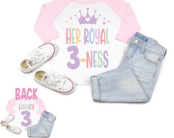 3rd birthday shirt girl, princess birthday shirt,  toddler girl birthday shirt, princess birthday , girl birthday shirt, princess shirt