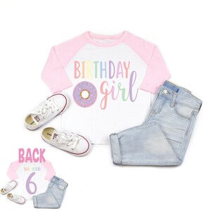 Girl donut custom birthday shirt, donut birthday shirt, girl birthday shirt, birthday girl shirt, donut birthday party, donut t-shirt