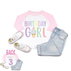 Ice Cream Birthday Shirt, Birthday Girl Shirt, Ice Cream Birthday Party, Ice cream birthday outfit, Ice Cream Shirt, Ice Cream Party Shirt
