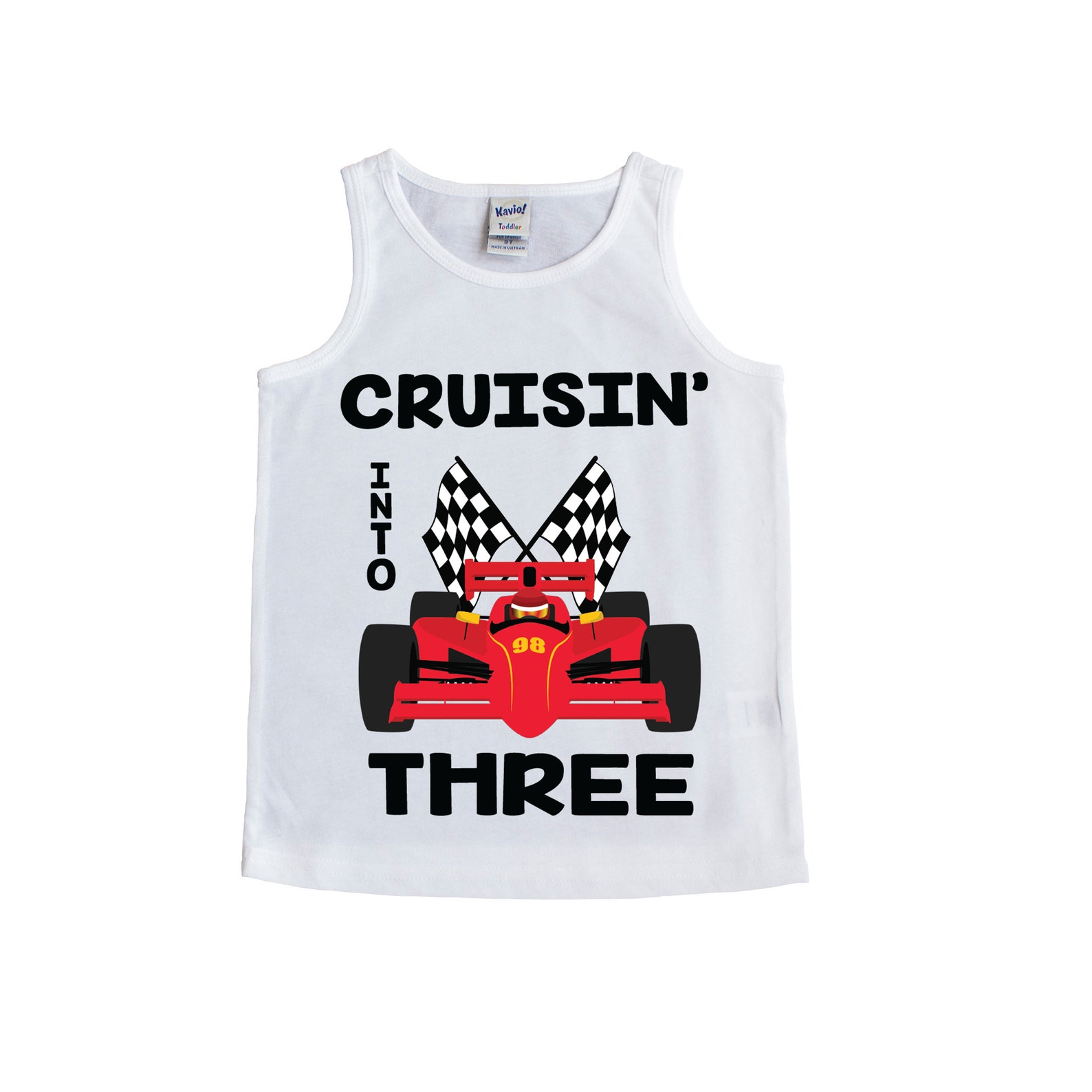 Cruisin' Into Three Race Car 3rd Birthday Shirt Racecar | Etsy