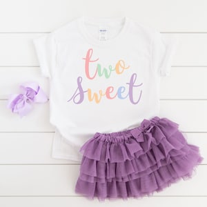 Two sweet girl 2nd second birthday party shirt,  2nd birthday outfit, two sweet shirt, girl birthday shirt, toddler birthday shirt