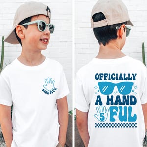 5th birthday officially shirt, fifth birthday shirt, 5th birthday shirt boy, girls fifth birthday shirt, 5th birthday tee, 5 years old