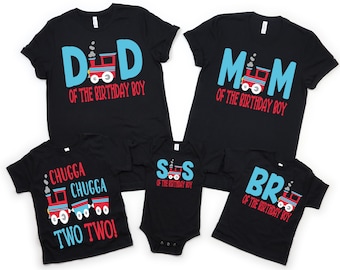 Train boys chugga choo two 2nd birthday shirt, boys second birthday, 2 year old shirt, 2nd birthday party, train theme party, train shirt