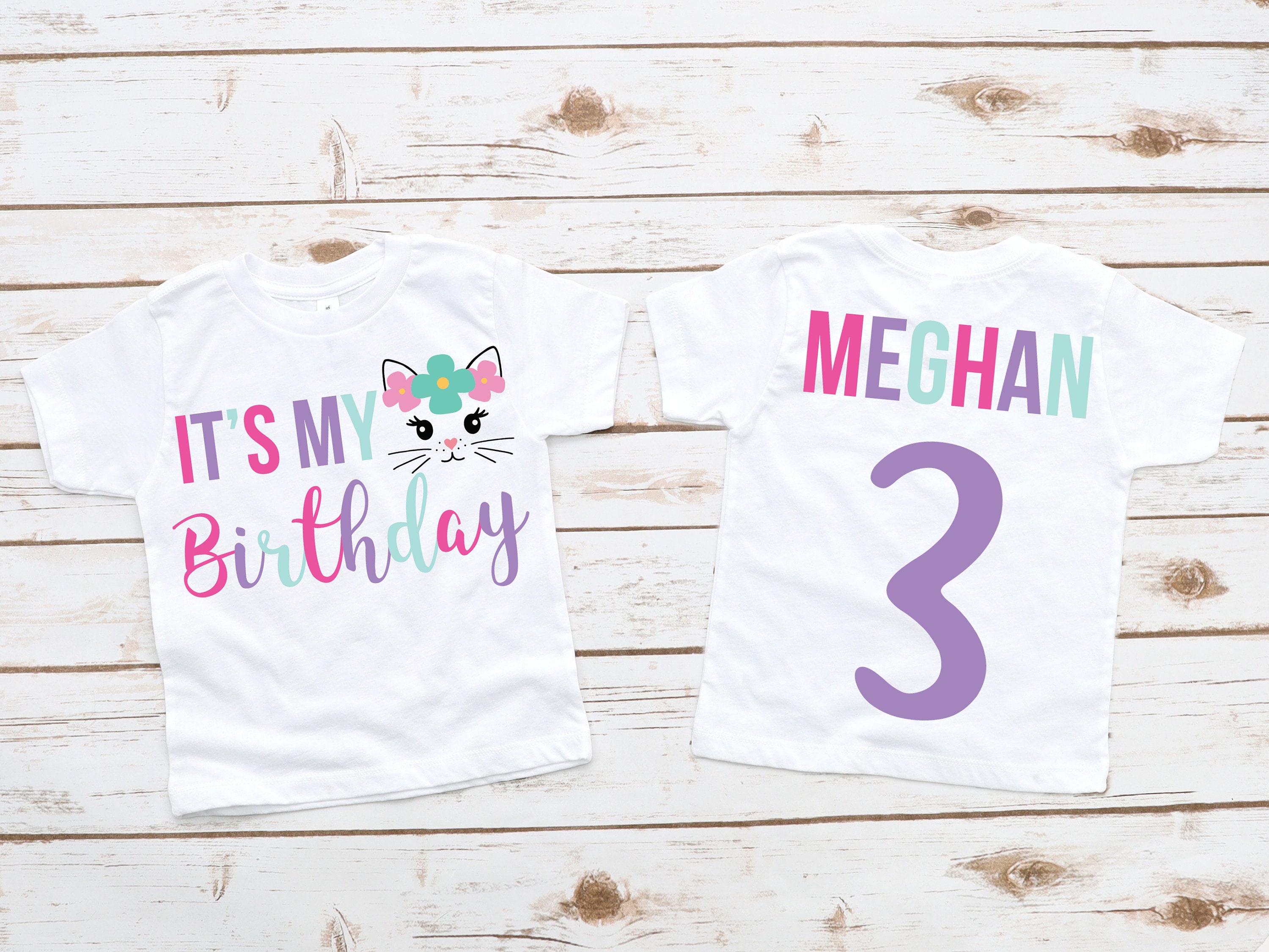 Cat Birthday Shirt Cat Birthday Party Cat Birthday Kitty Birthday Shirt Birthday Shirt Girl IT S MY BIRTHDAY Kitty Cat Birthday Shirt Etsy UK