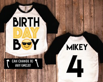 Emoji birthday shirt, emoji birthday, emoji shirt, emoji birthday party, emoji party, boys birthday, boys birthday shirt, boys party