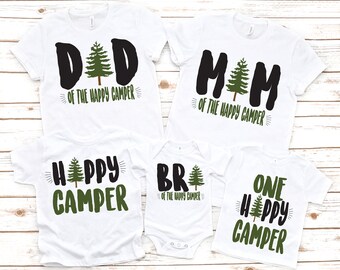 One happy camper, camping birthday shirt, camping 1st birthday, camping theme, camping party, happy camper shirt, 1st first birthday shirt