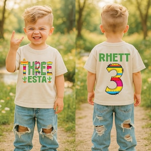 Three-esta kids birthday shirt, fiesta birthday shirt, fiesta shirt, 3rd birthday, fiesta party, Mexican birthday party, Cinco de mayo