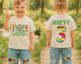 Three-esta kids birthday shirt, fiesta birthday shirt, fiesta shirt, 3rd birthday, fiesta party, Mexican birthday party, Cinco de mayo