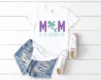 Mermaid birthday shirt, mermaid shirt, mermaid party, mermaid theme, under the sea, mermaid outfit, girl birthday shirt, mermaid mom