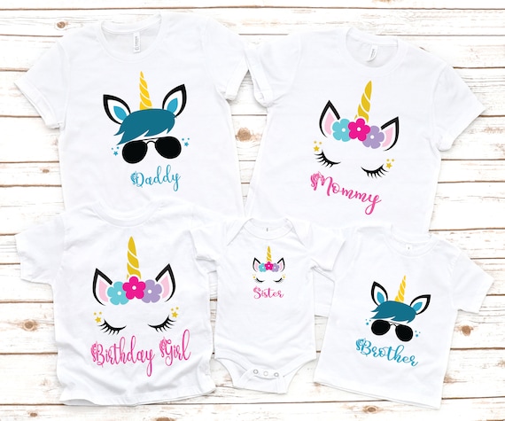 Daddy Of The Birthday Girl T-Shirt, Unicorn Matching Outfit Daddy Of The Birthday Girl T-Shirt, Unicorn Matching Outfit
