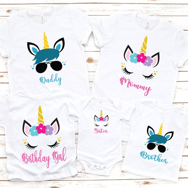 Unicorn matching family birthday shirts, unicorn birthday, unicorn birthday shirt, unicorn shirt, unicorn party, unicorn birthday party